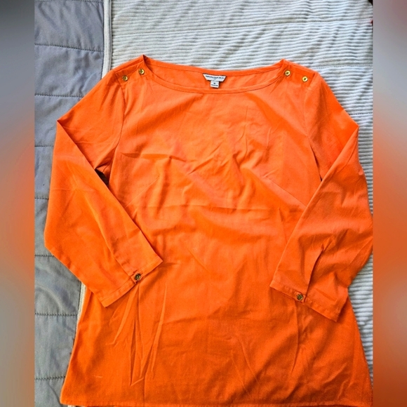 Banana Republic Orange Long Sleeve Top. Size M - Picture 1 of 4